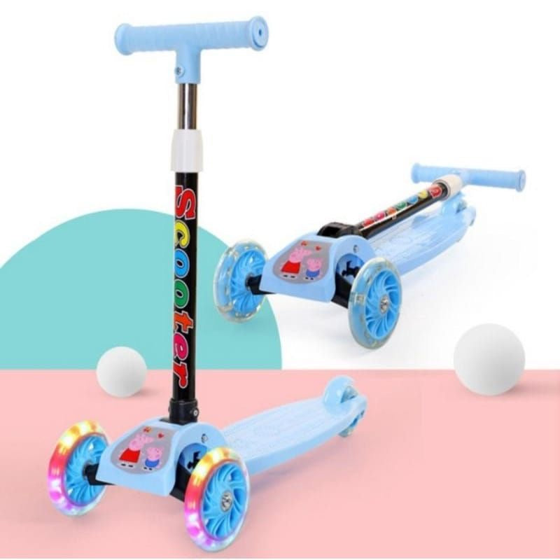 Little Nest Co. Kids Folding Scooter with Flashing Lights Wheels